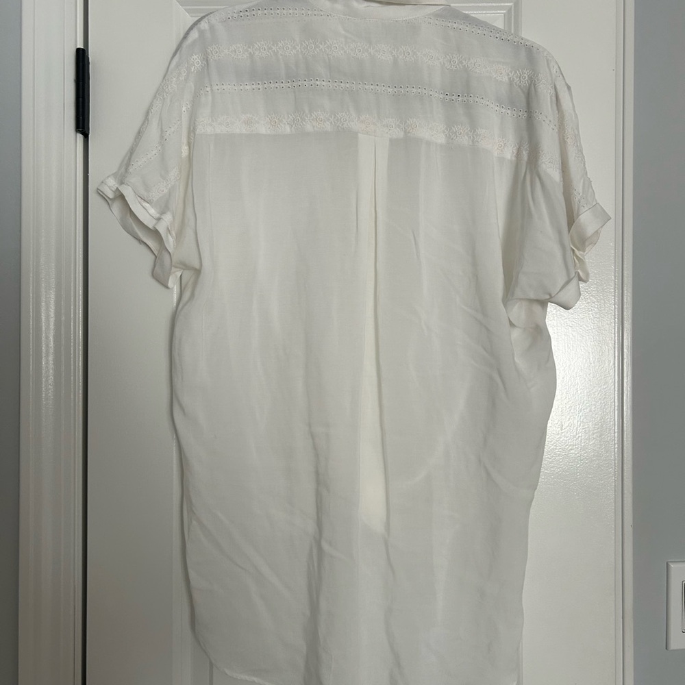 Bcbgeneration White Button Down Shirt With Dress … - image 3